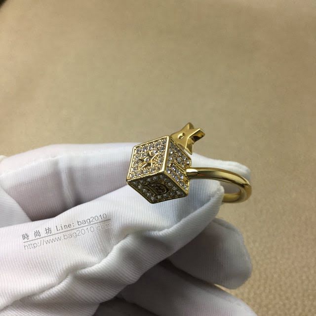 Dior飾品 迪奧經典熱銷款星星正方體鑲鑽戒指  zgd1446